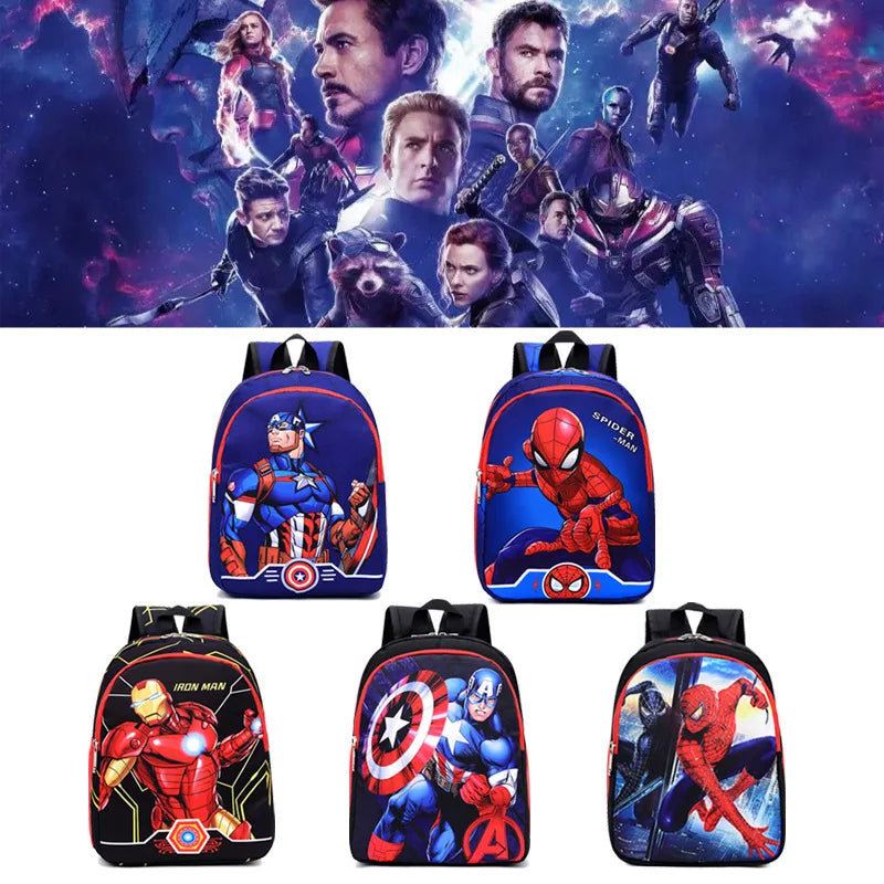 Disney Marvel Series Backpack Boy'S Primary School Schoolbag Double-Layer Cartoon Spider-Man Backpack for Boys Gift