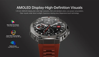 Xiaomi T-Rex 3 For Amazfit New Military gps smartwatc Built-in Compass Altimeter 10ATM Waterproof Sports Smartwatch Men Women
