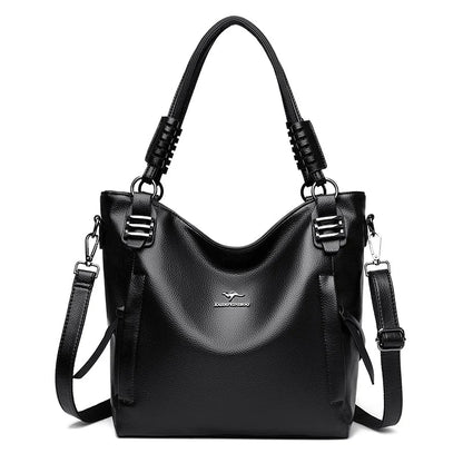 Luxury Soft Genuine Leather Handbag Fashion Women Shoulder Messenger Bag Solid Color Cowhide Tote Fashion Female Crossbody Sac RELUX.STORE