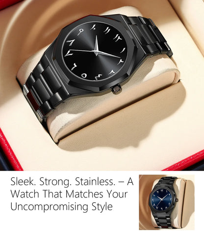 Stainless Steel Band Men Wrist Watches For Male Clock Top Brand Luxury Fashion Black Men Watches Quartz Wristwatches