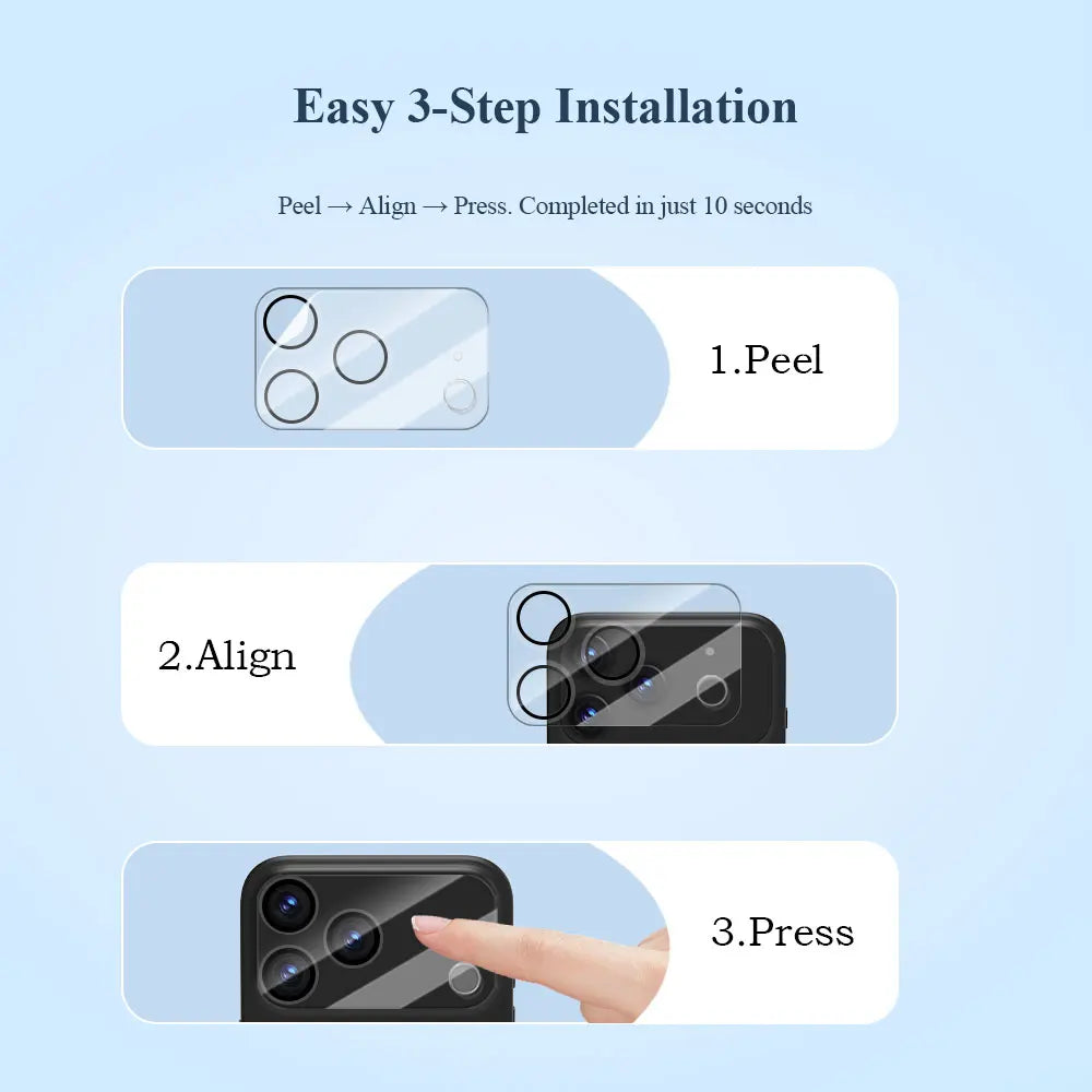 Lereach Tempered Glass Camera Lens Protector for iPhone 17 Pro Max / Air / 17 Pro Scratch Resistant High Transparency RELUX.STORE