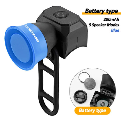 Bicycle Horn Mountain Bike Mini USB Charging Waterproof Electronic Bike Bell Riding Equipment Children's Scooter Accessories