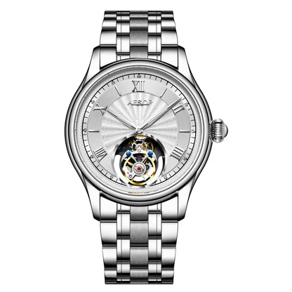 AESOP Official Watch Store Flying Tourbillon Movement Mechanical Wristwatches Skeleton Watches for Menes Luxury Waterproof 2025A