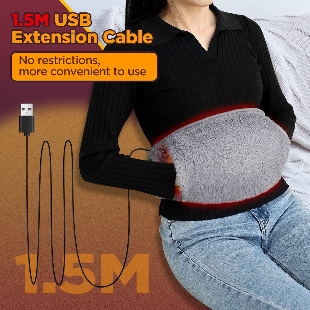 Electric Heating Pad Waist Belt Hand Warmer Winter Heater Cold-proof Uterus Warming Pad USB Charging Abdominal Heating Belt RELUX.STORE