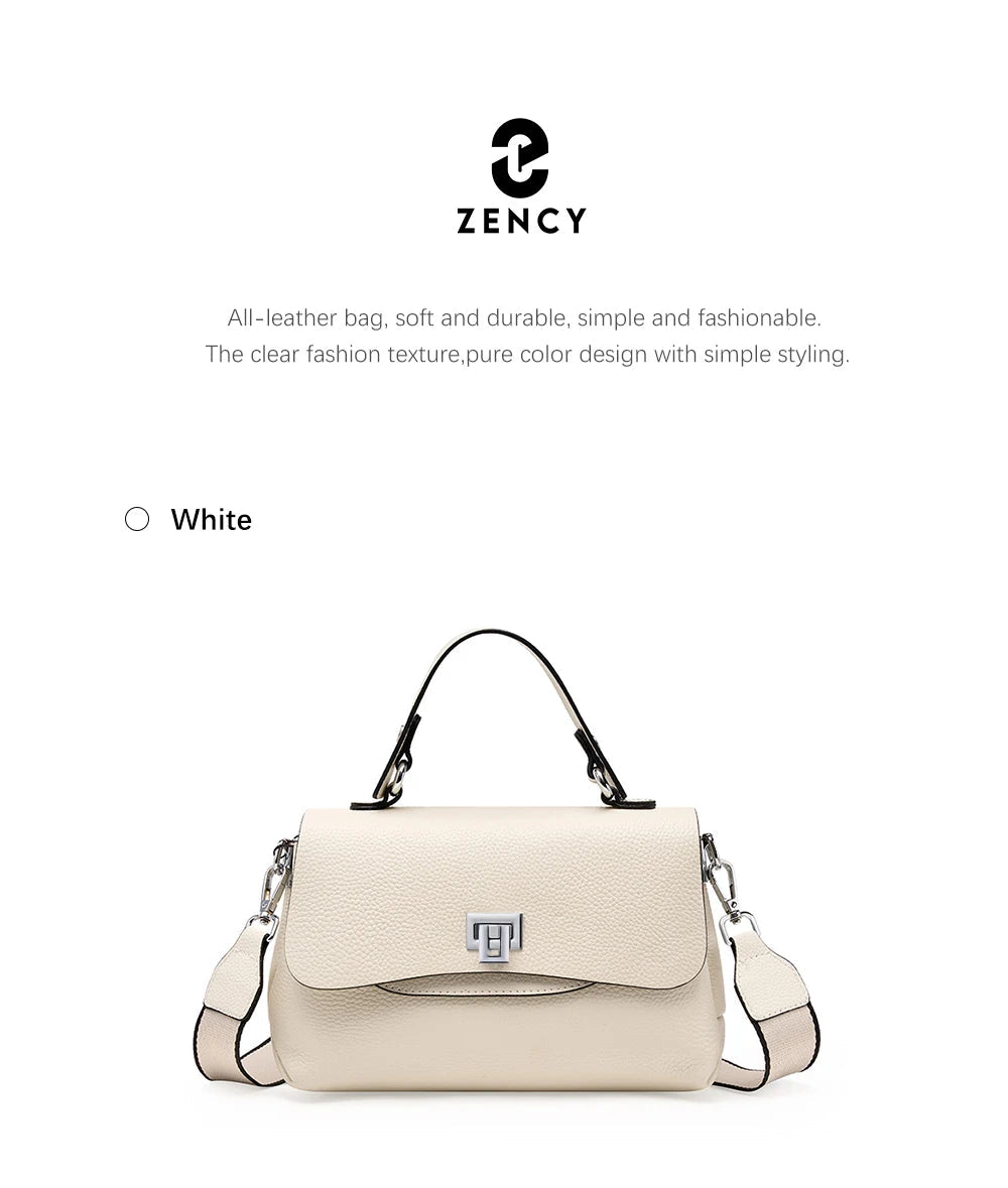 Zency Women's Genuine Leather Top-Handle Bag Simple Fashion Envelope Luxury Brand Shoulder Handbag Small Crossbody for Female RELUX.STORE