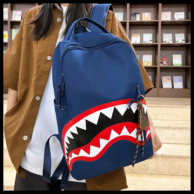 Men's Tactical Backpack: Shark-Mouth Opening Travel Rucksack | Water-Resistant Student Daypack for Outdoor Hiking & College