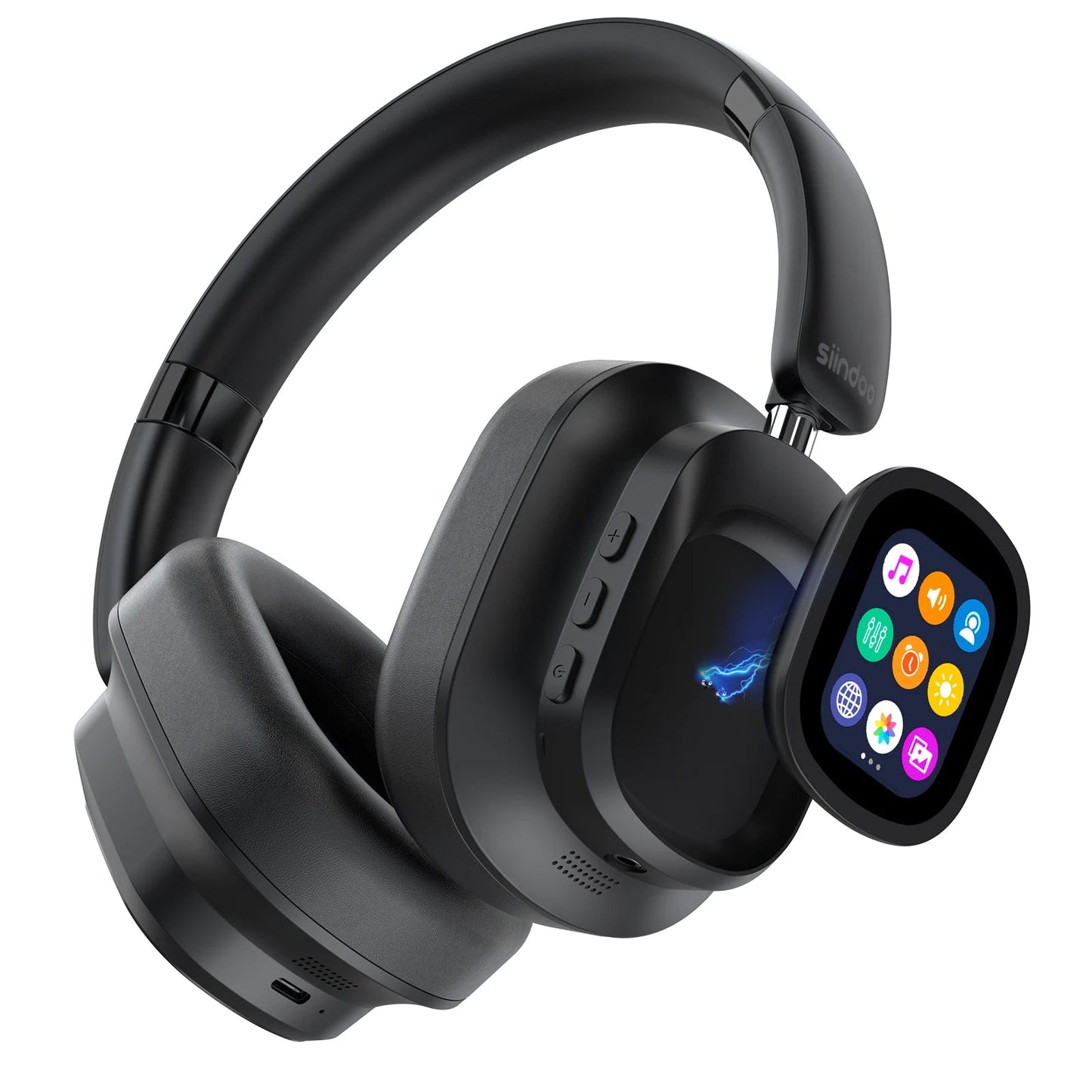 Siindoo JH-ANC930Plus Active Noise Cancelling Headphones, Hybrid Wireless Headphone With Multi Magnetic Touch Control LED Screen RELUX.STORE