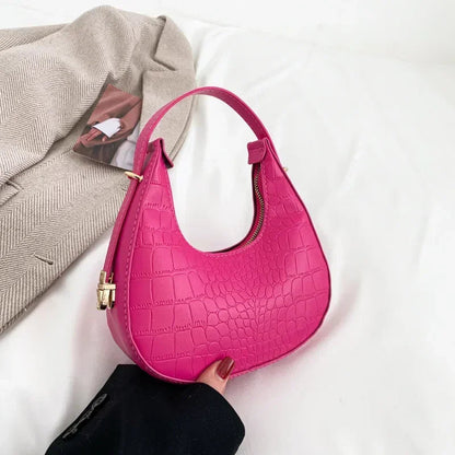 Fashion Luxury Design PU Leather Shoulder Bag Women Small Clutch Handbag Purse Female Underarm Bag Travel Totes shoulder bag RELUX.STORE