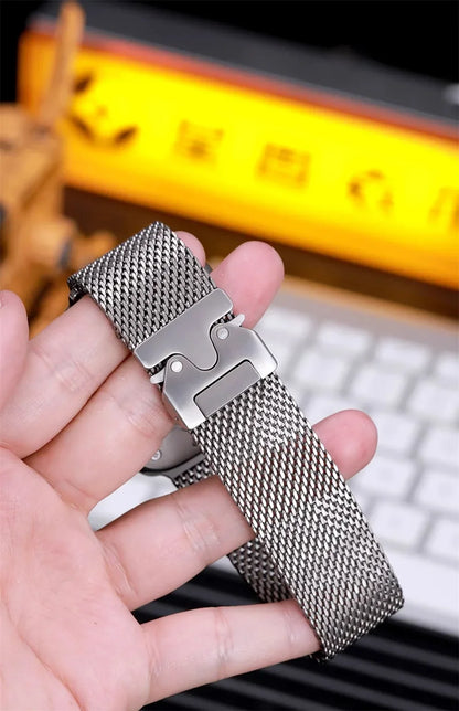 Milanese Loop Strap For Apple Watch Band Ultra 2 49mm 46mm 45mm 44mm 42mm Stainless Steel Metal for iWatch Series 10 9 8 7 6 5 4
