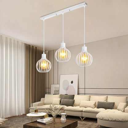 Retro Industrial Pendant Lamp Shade Geometric Modern Iron Lampshade Restaurant Hanging Light Creative Corridor Lighting Fixture