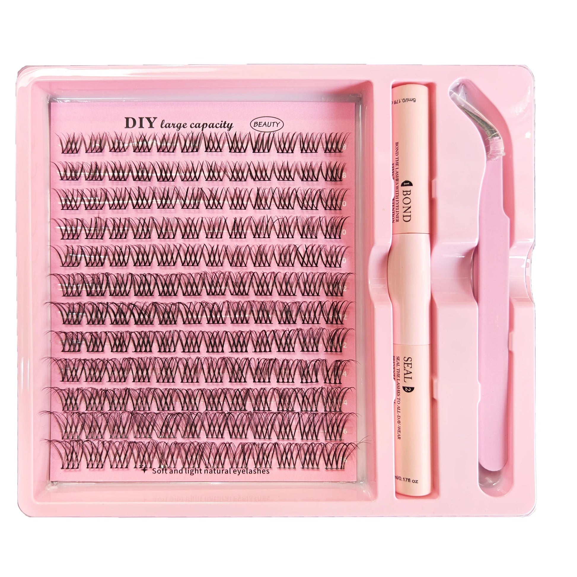 DIY Lashes Extension Kit Lash Bond and Seal Remover Eyelashes 200 PCS Clusters Makeup Tools for Gluing Lashes Gluing Glue RELUX.STORE