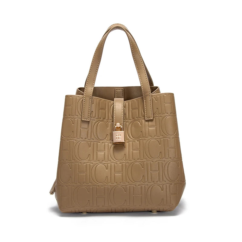 Classic Simple Solid Color Women's New 2024 Large Capacity Handbag Letter Element Women's Handbag RELUX.STORE