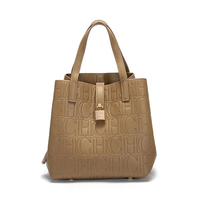 Classic Simple Solid Color Women's New 2024 Large Capacity Handbag Letter Element Women's Handbag RELUX.STORE