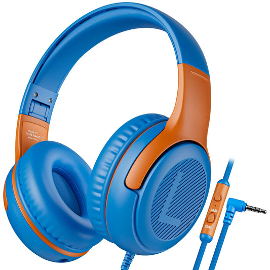 AT2 1/2/3Pcs Headset,3.5mm Surround Stereo Gaming Headphones with Mic Soft Memory Earmuffs for PC,Laptop,Kids for School Toddler
