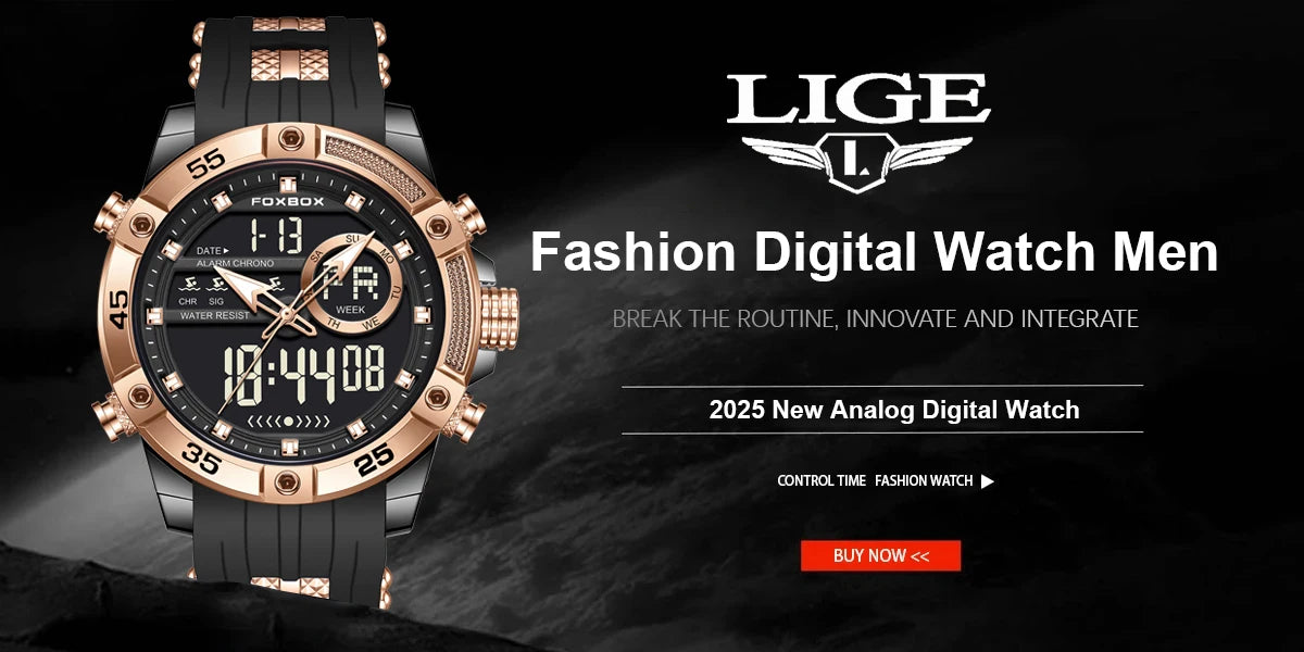 New Original FOXOBOX Brand Luxury Men Watch Military Analog Digital Watches For Men Fashion Sport Waterproof Quartz Chronograph