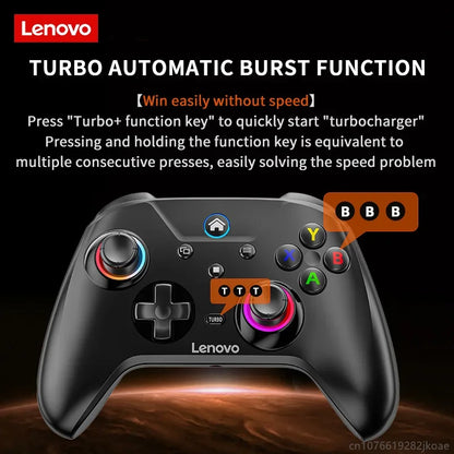 New Lenovo S02 Wireless Controller Bluetooth Gamepad for Nintendo Switch,PC,Android TV,IOS PC Joysticks Six-axis Dual Vibration