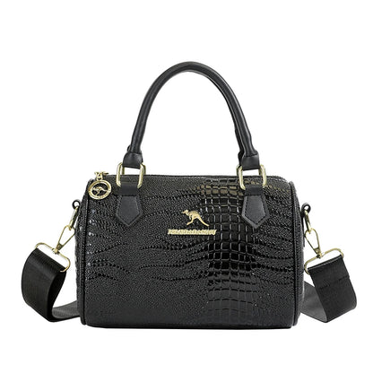Small Handbag Women's Fashion Shoulder Crossbody Bag Solid Color Black
