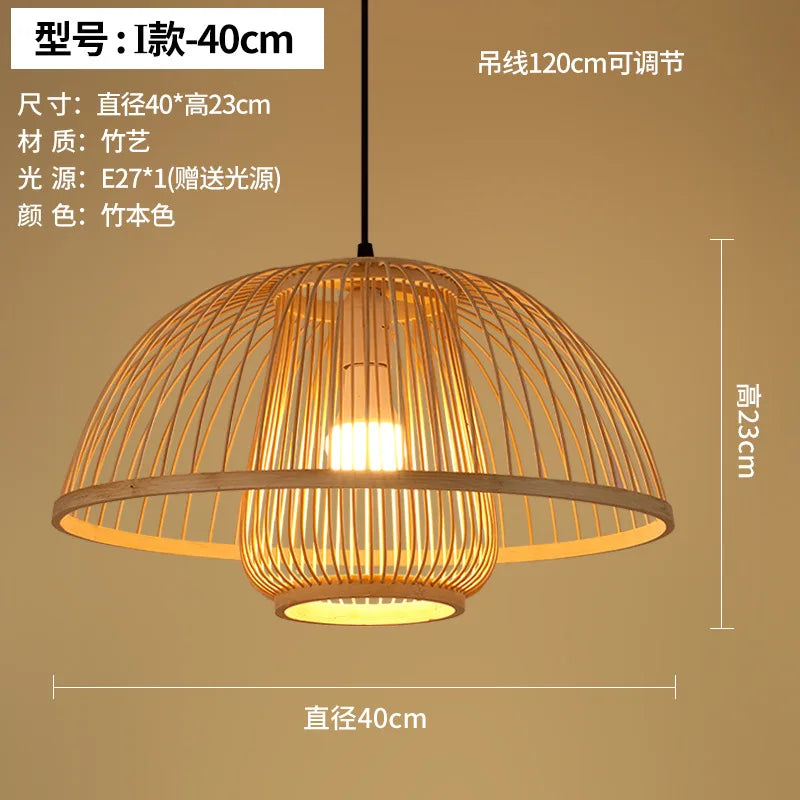 Neo-Chinese Style Handmade Bamboo Chandeliers-Modern Retro Lighting for  Restaurants Hot Pot Tea Rooms B&Bs