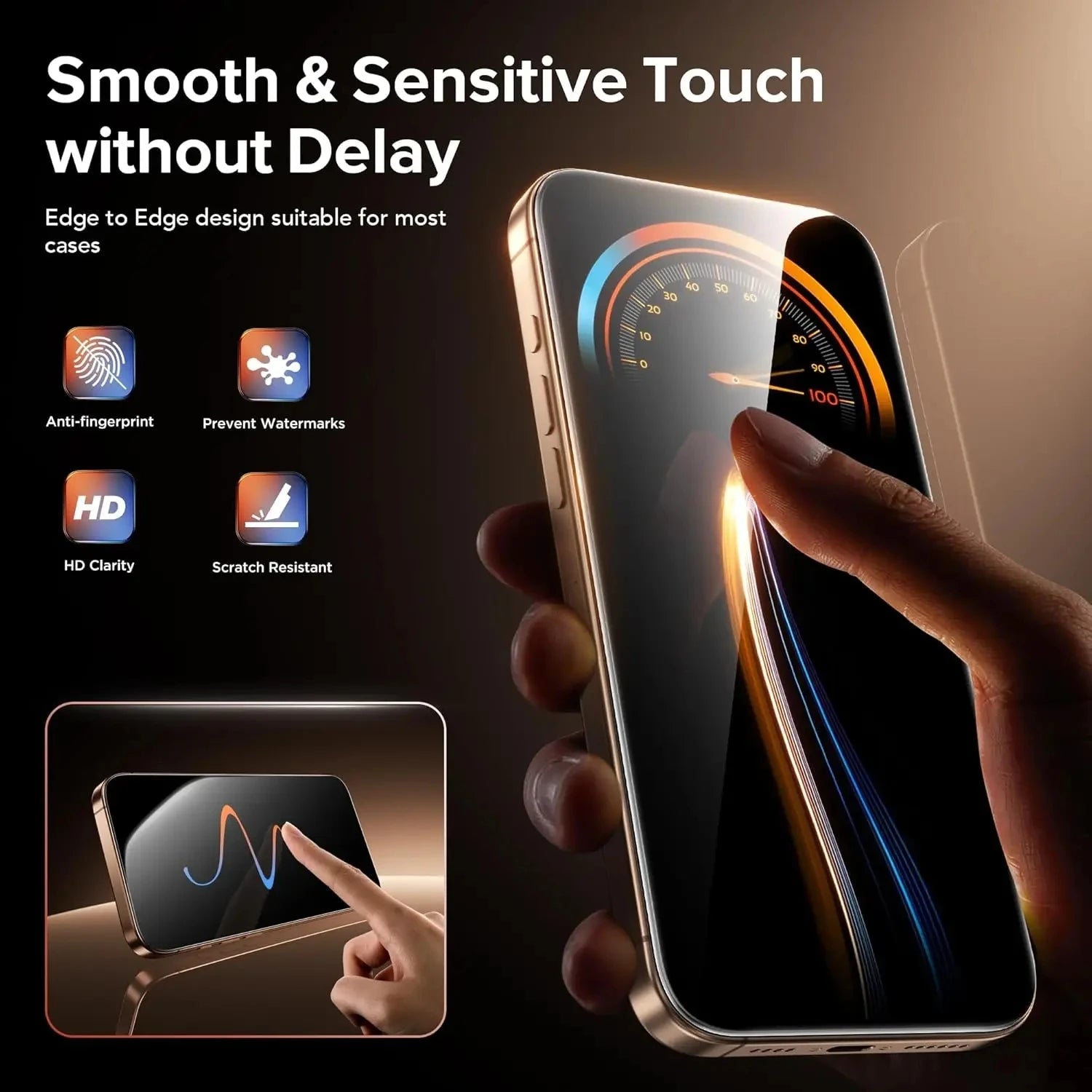 Anti-Spy Tempered Glass Films for iPhone 17 ProMax/17/17 Pro/17Air Shatterproof Privacy Screen Protector with Easy Install Kit RELUX.STORE
