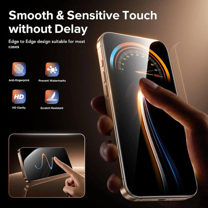 Anti-Spy Tempered Glass Films for iPhone 17 ProMax/17/17 Pro/17Air Shatterproof Privacy Screen Protector with Easy Install Kit RELUX.STORE