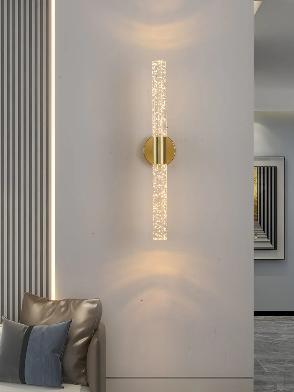 Nordic Bubbles Crystal Rod LED Wall Lamp Bedroom Bedside Living Room Wall Light Aisle Interior Home decoration AC85-265V