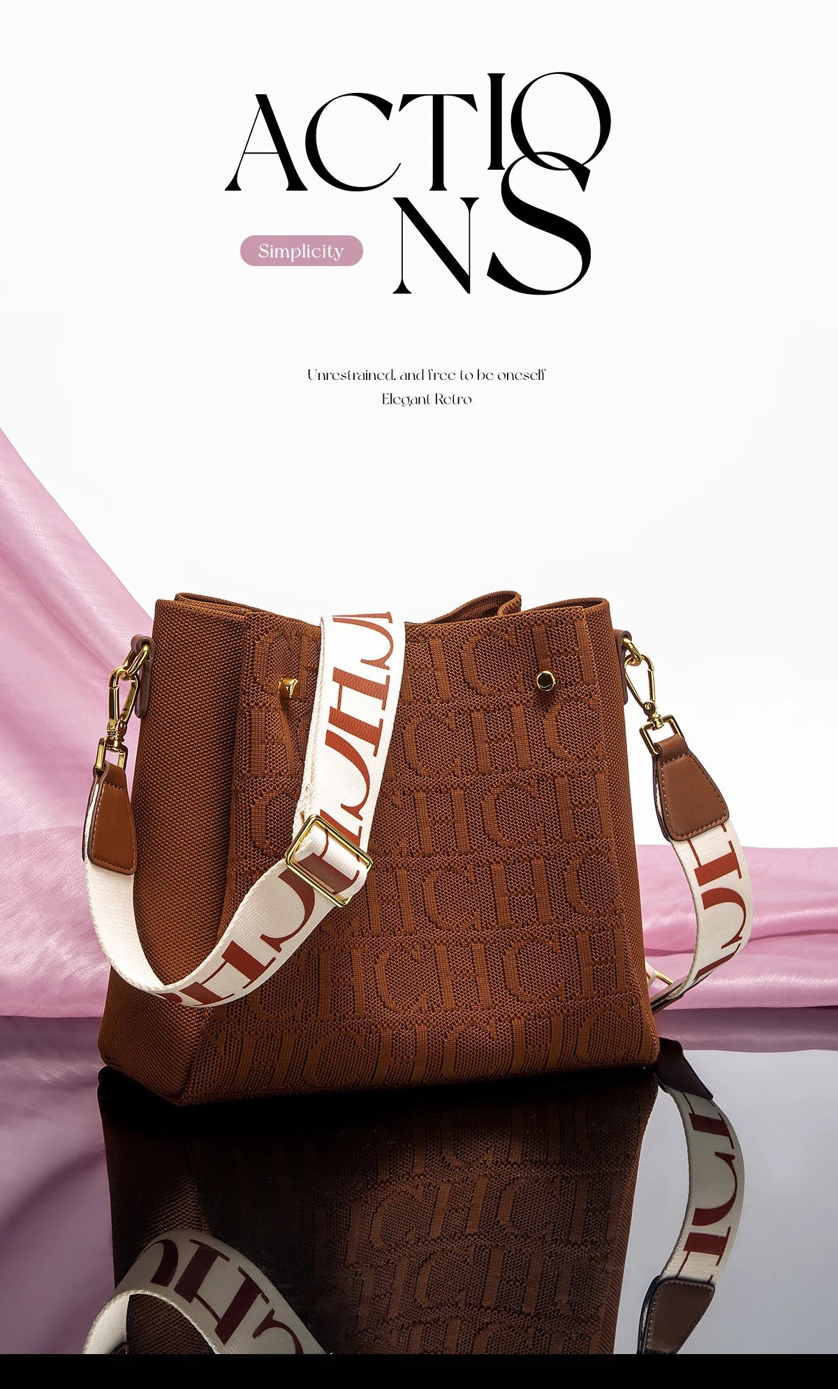 Crossbody Elegant Design Sense Letters Drawstring Design Brand Women's Bag Fashion Casual Hundred Women's Bag Crossbody RELUX.STORE
