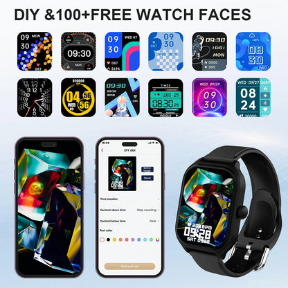 LAXASFIT New H9 Promax Smart Watch Dial to Answer Calls Calorie Tracking Heart Rate Oximetry Monitoring Bluetooth Smartwatch