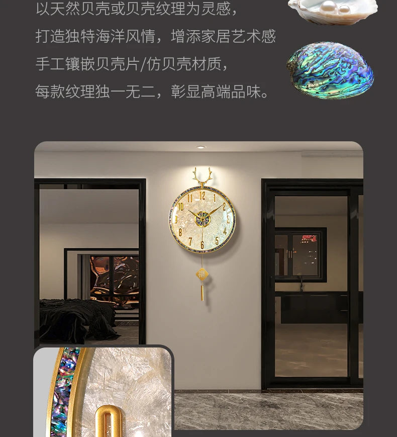 Large Luxury Wall Clocks Modern Cute Restaurant Nordic Fashion Wall Watch Creative Round Relogio De Parede Home Decoration RELUX.STORE