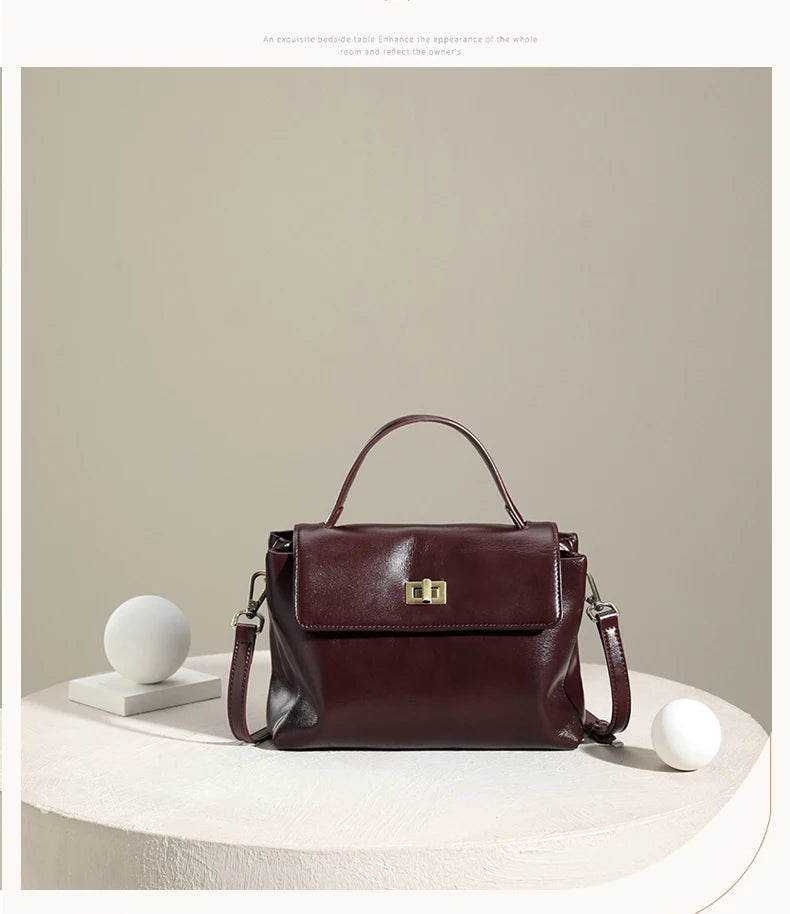 Women Cowhide Genuine Leather Tote Bag Lady Designer Luxury Soft Leather Handbag Fashion Crossbody Bags Female Shoulder Handbag RELUX.STORE