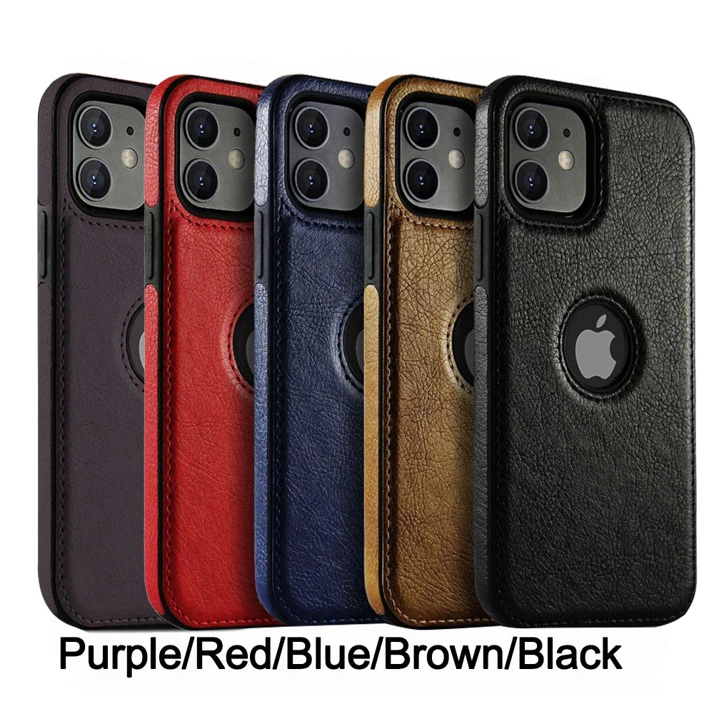 Ultra Thin Slim Business Leather Cover For iPhone 17 Air 16E 16 15 14 12  Pro Max 13 Mini Shockproof Phone Case RELUX.STORE