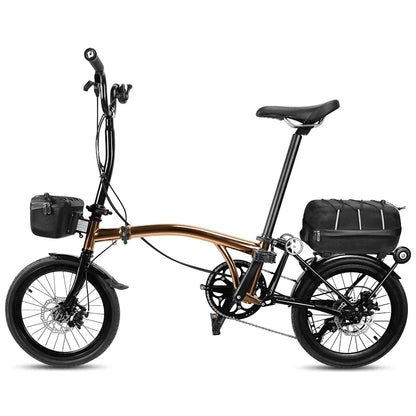 NEWBOLER Folding Bike Handlebar Bag Multi-functional Brompton Bag Bike Front Bag Bike Basket Bag For Brompton Folding Bike