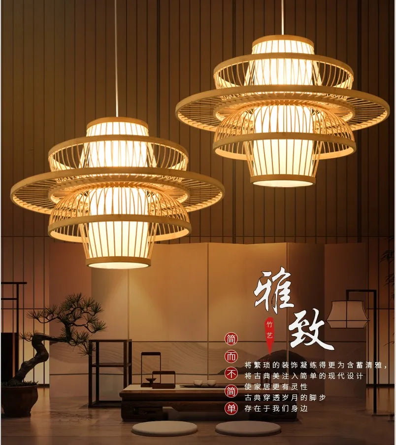 Nordic Chandelier Pendant Lights Lustre Bamboo Luxury Chandelier Pendant Lights Home Decoration Indoor Lighting Las Luces LLPL
