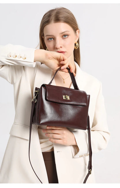 Women Cowhide Genuine Leather Tote Bag Lady Designer Luxury Soft Leather Handbag Fashion Crossbody Bags Female Shoulder Handbag RELUX.STORE