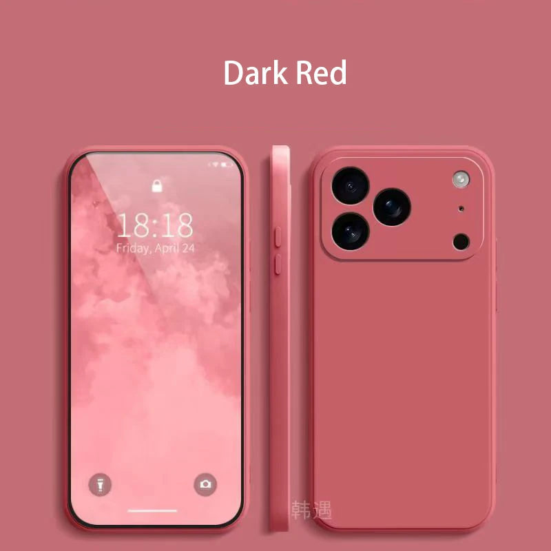 Square Liquid Silicone Phone Case for Apple iPhone 17 Pro Max 17 Air Soft Cover Case RELUX.STORE