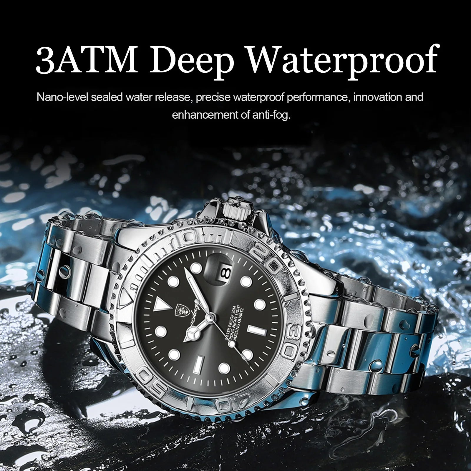 POEDAGAR Luxury Men Watch Business Quartz Man Clock Sports Waterproof Luminous Date Stainless Steel Men's Watches Male Reloj+box RELUX.STORE
