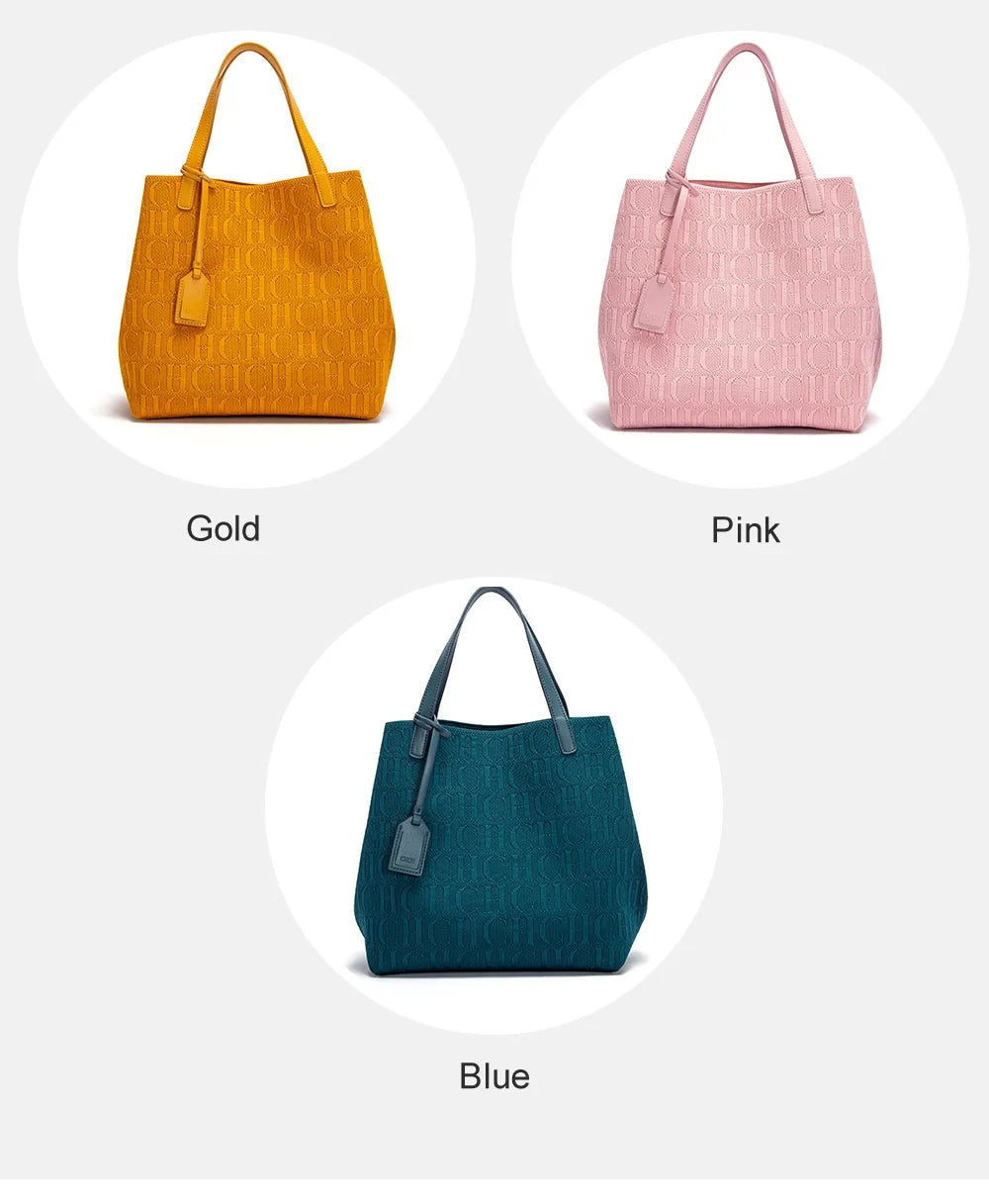 CH Ladies Shoulder Bag Fashion Classic New Pure Color Outer Pocket Ladies Handbag High Quality Craft Large Capacity Handbag RELUX.STORE