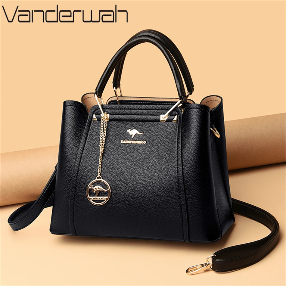 2024 Luxury Women Designer 3 Layers Shoulder Crossbody Sac Ladies Large Capacity Leather Handbags Shopper Brand Messenger Totes RELUX.STORE