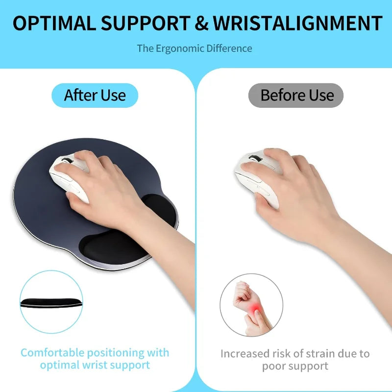 Gradient Mouse Pad Ergonomic Wrist Support Non Slip Mice Mat for Office Gaming