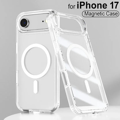 Strong Magnetic Case For iPhone 17 Pro Max/17Pro/17Air Transparent Phone Cover For iPhone 17 Suit for Magsafe Charging Shell RELUX.STORE