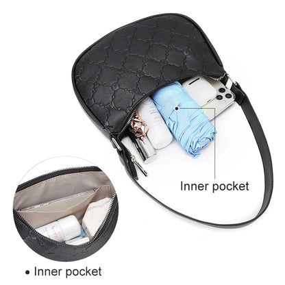 TINYAT Female Moon Bag Leather Shoulder Messenger Bag for Women Hand Bag Luxury Design Lightweight Party Ready Daily Use