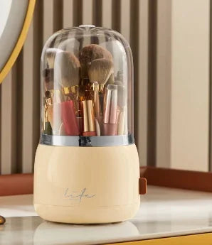 360° Rotating Makeup Organizer Brush Holder Cosmetic Storage Box Pen Case Lipstick Organizer - Clear Plastic Makeup Storage RELUX.STORE