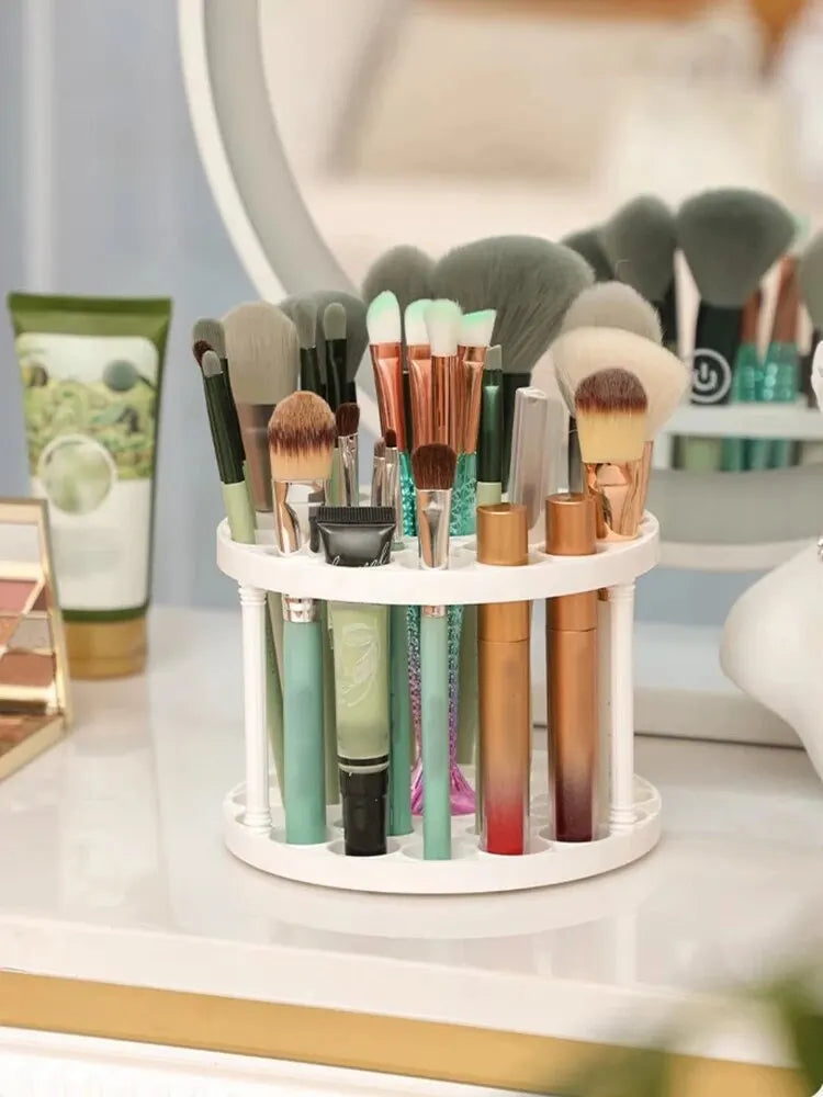 Makeup Brush Storage Rack Desktop Cosmetics Storage Rack Lipstick Makeup Brush Storage Dressing Table Sorting Storage Box RELUX.STORE