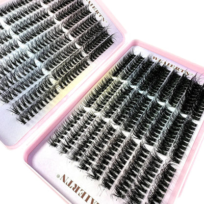 Faux Mink Eyelashes 540Cluster C Curled 9-16mm Mixed Natural Eyelash Extension 3D Russian Strip Personal Eyelash Makeup Tool RELUX.STORE