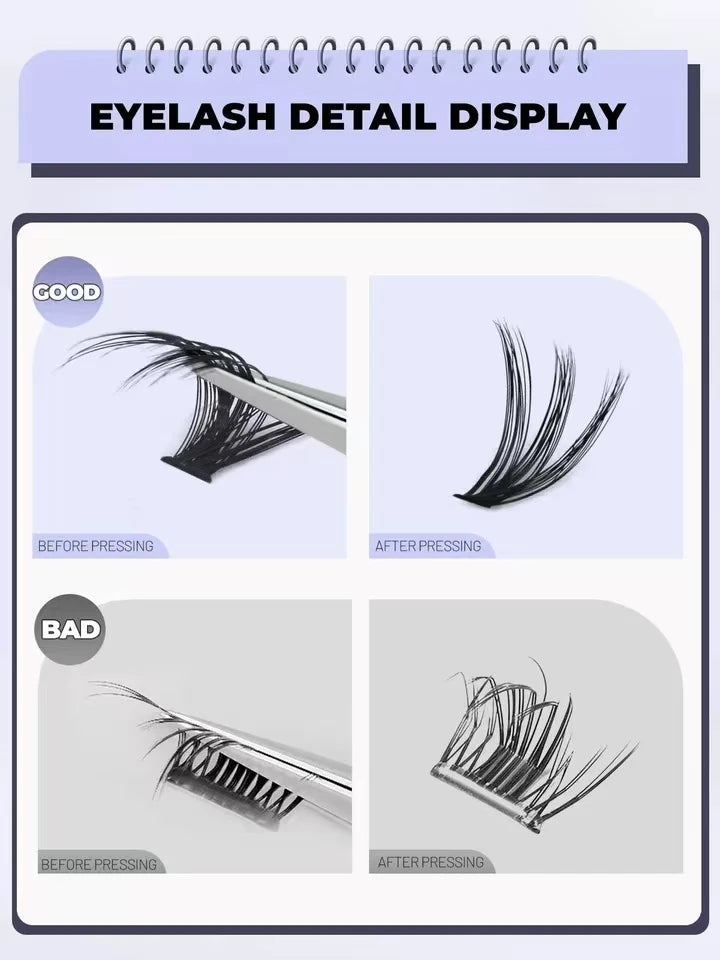 DIY Lashes Extension Kit Lash Bond and Seal Remover Eyelashes 200 PCS Clusters Makeup Tools for Gluing Lashes Gluing Glue RELUX.STORE