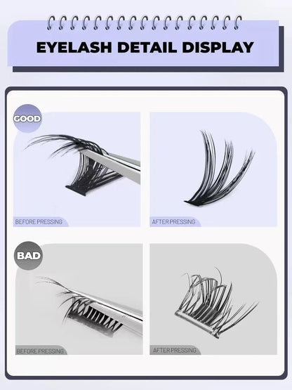 DIY Lashes Extension Kit Lash Bond and Seal Remover Eyelashes 200 PCS Clusters Makeup Tools for Gluing Lashes Gluing Glue RELUX.STORE