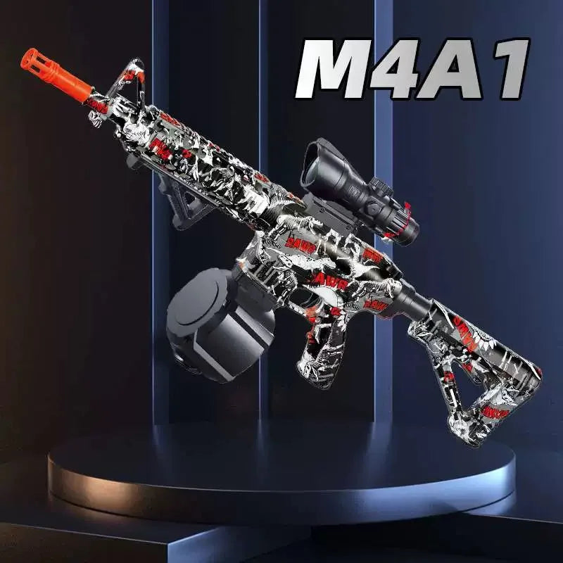 لعبة مسدس M416 في الهواء الطلق، مسدس كهربائي، لعبة إطلاق رصاصة هلامية، لعبة كرة ماء صيفية تفاعلية للآباء والأطفال