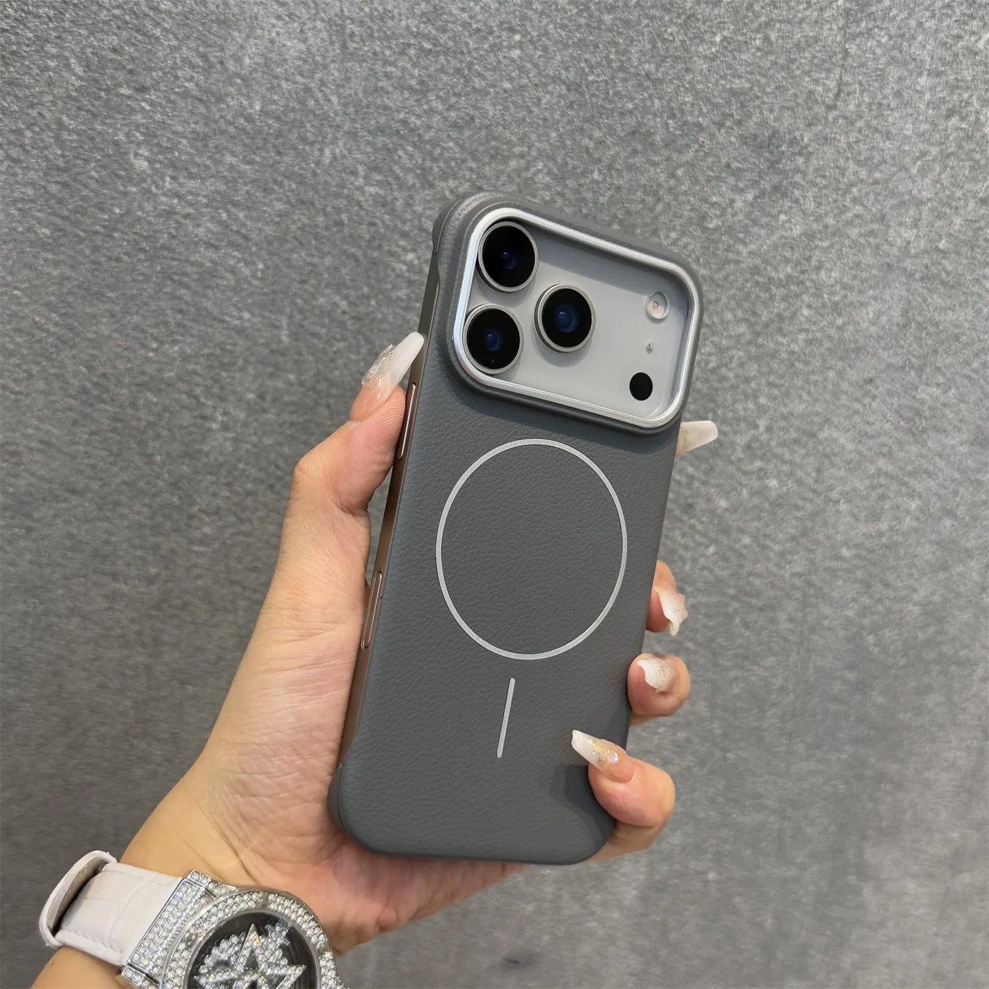 Luxury Borderless PU Leather Ultra Thin Magentic Cases for iPhone 17 16 14 15 Pro Max 16Pro 17promax 17 Air Magsafe Back Cover RELUX.STORE