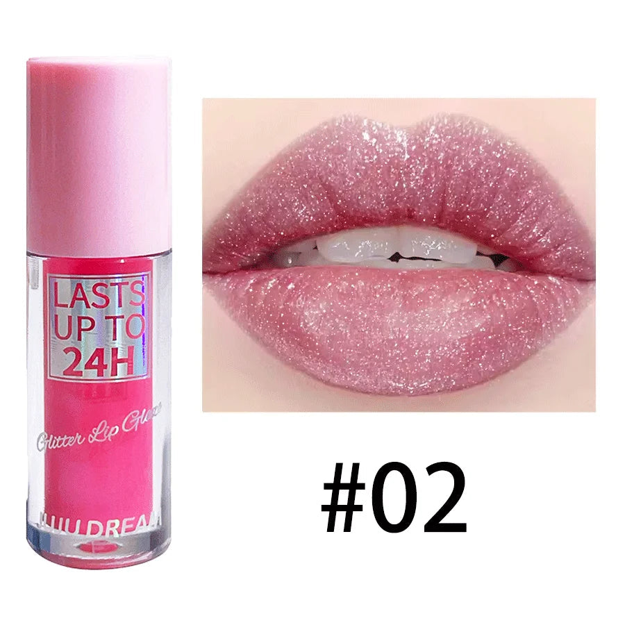 Flowing light Glitter Lip Glaze Long Lasting Lip Gloss Waterproof Liquid Lipstick Makeup Lip Oil Lip Tint Moisturizing RELUX.STORE