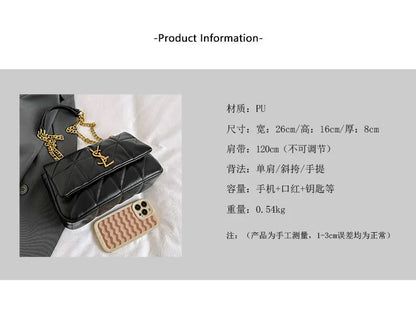 New Xiaoxiangfeng diamond grid chain bag, stylish and versatile, large capacity diagonal span small square bag RELUX.STORE
