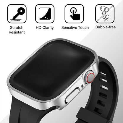 Aluminum Alloy Waterproof Case for Apple Watch Ultra 2 49mm 46mm 45mm 44mm 42mm Metal Full Coverage Iwatch Series 10 9 8 7 6 SE